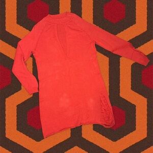 NWT Somedays Lovin Cloudy Nights Keyhole Opening Distressed Knit Sweater Dress